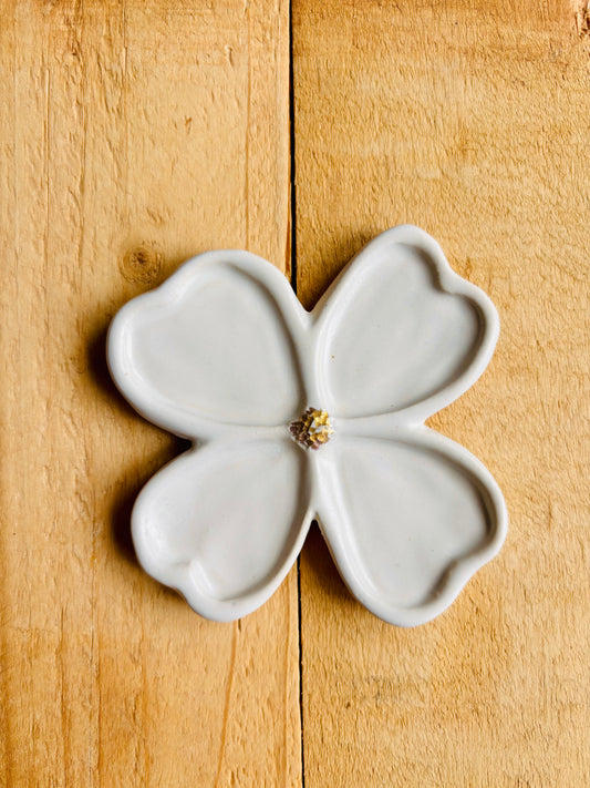 Petite fleur palette aquarelle blanche et or - 5