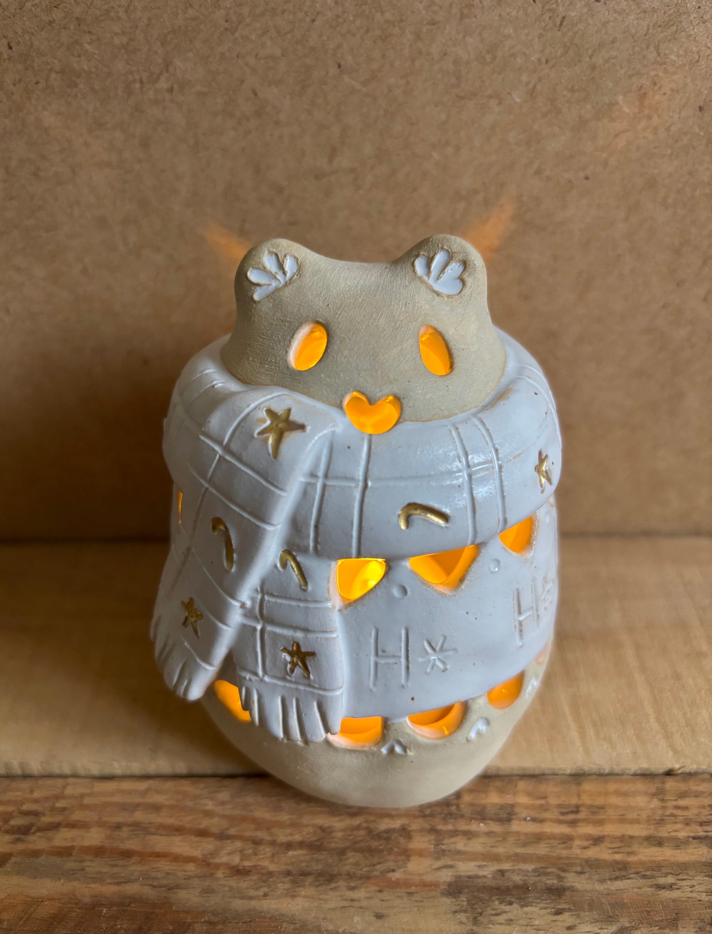 Ours polaire - photophore blanc et or 9