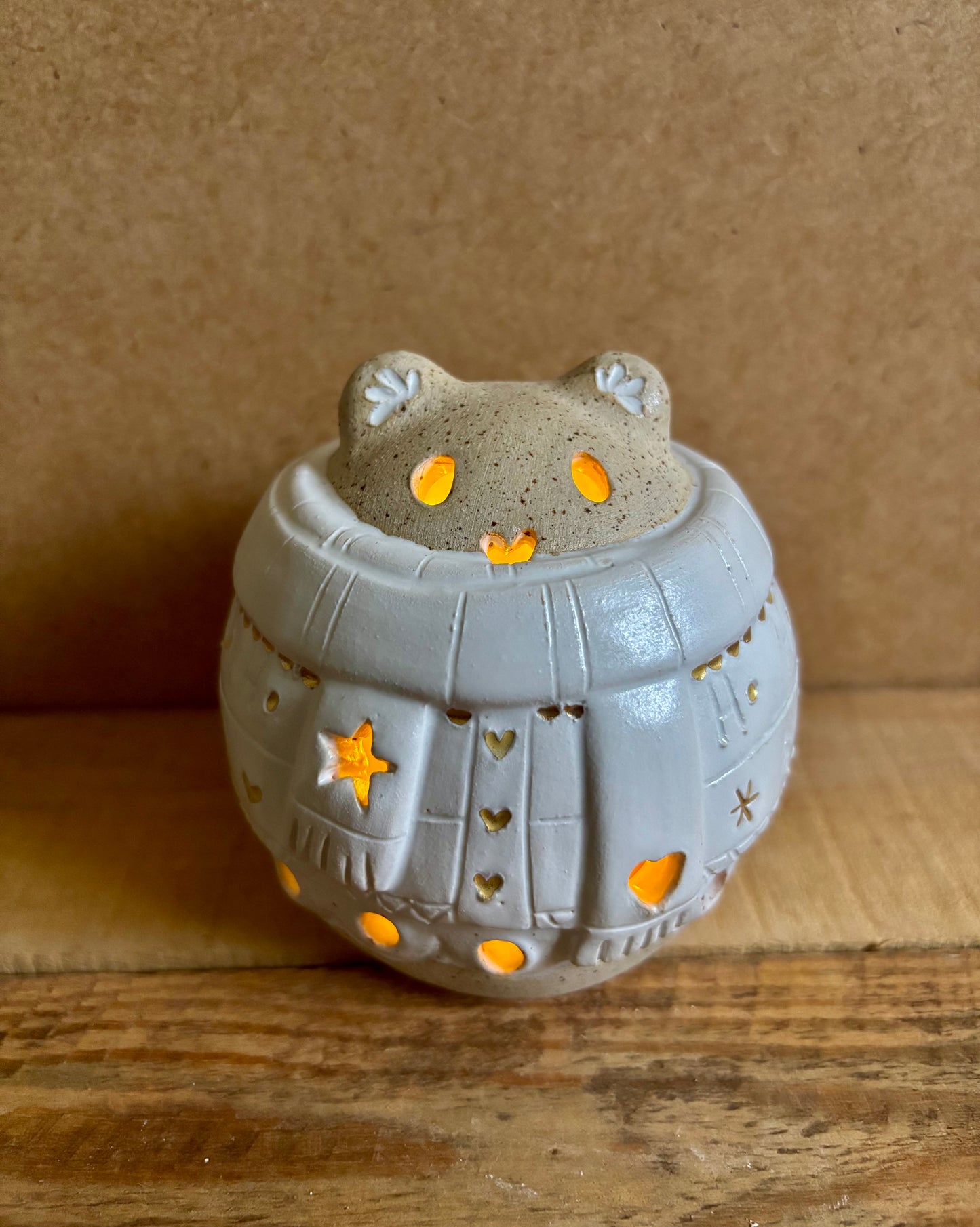 Ours polaire - photophore blanc et or 4