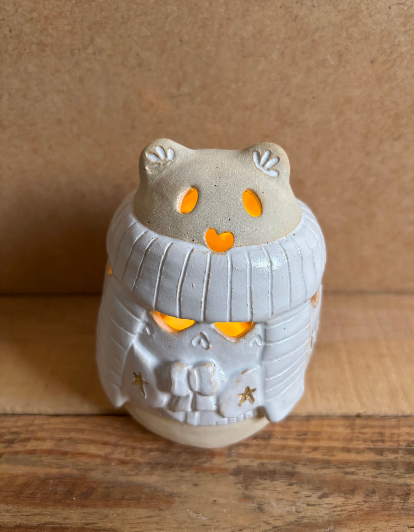 Ours polaire - photophore blanc et or 28