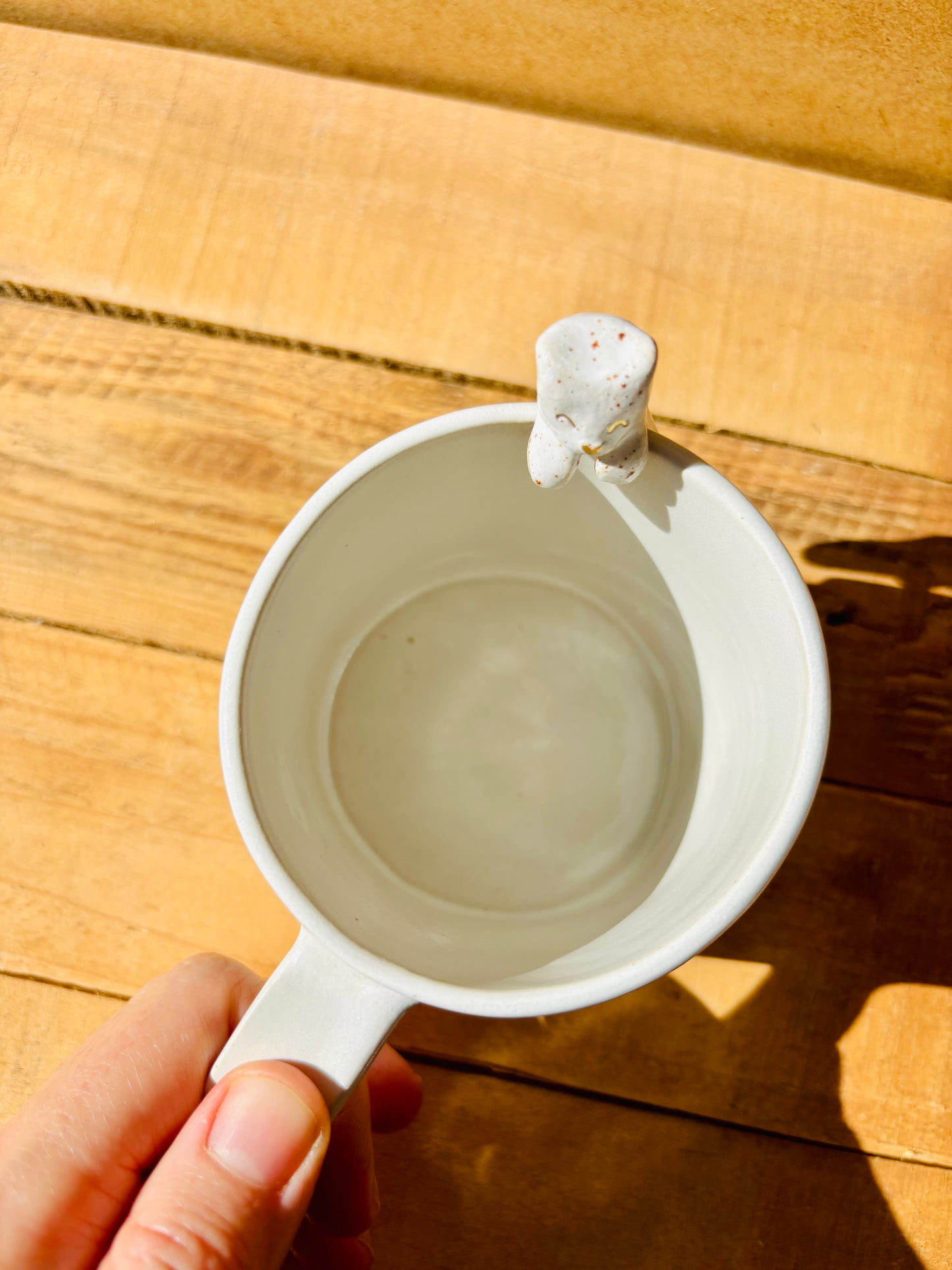 Mug with small white pumpkins