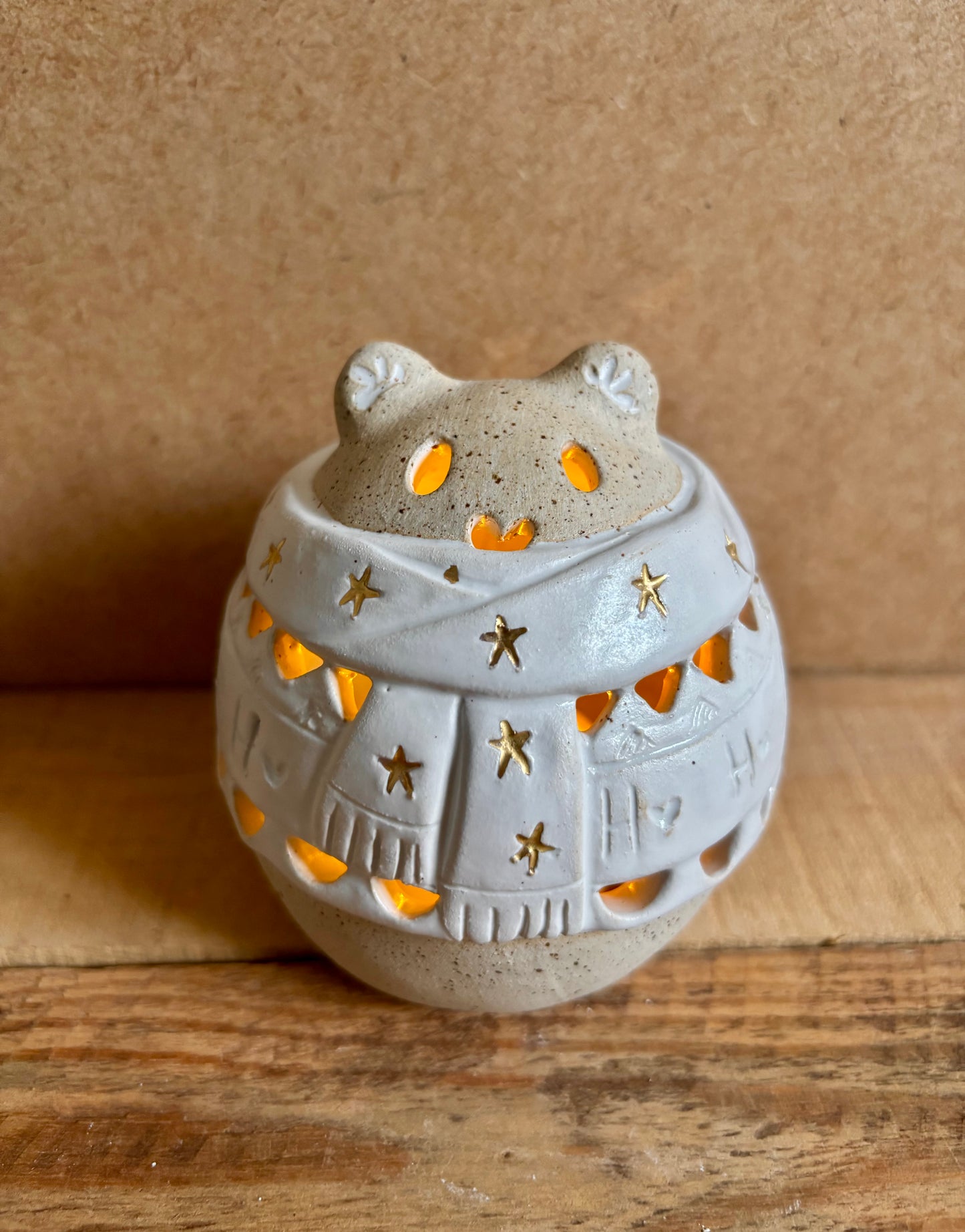 Précommande - Ours polaire - photophore blanc et or 20