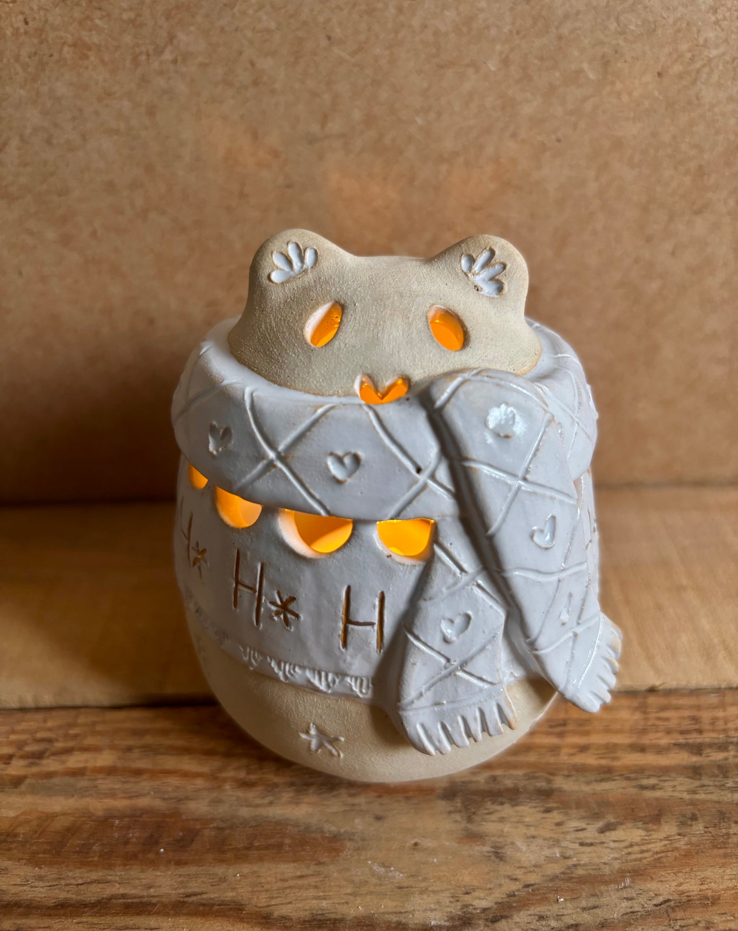 Ours polaire - photophore blanc et or 16