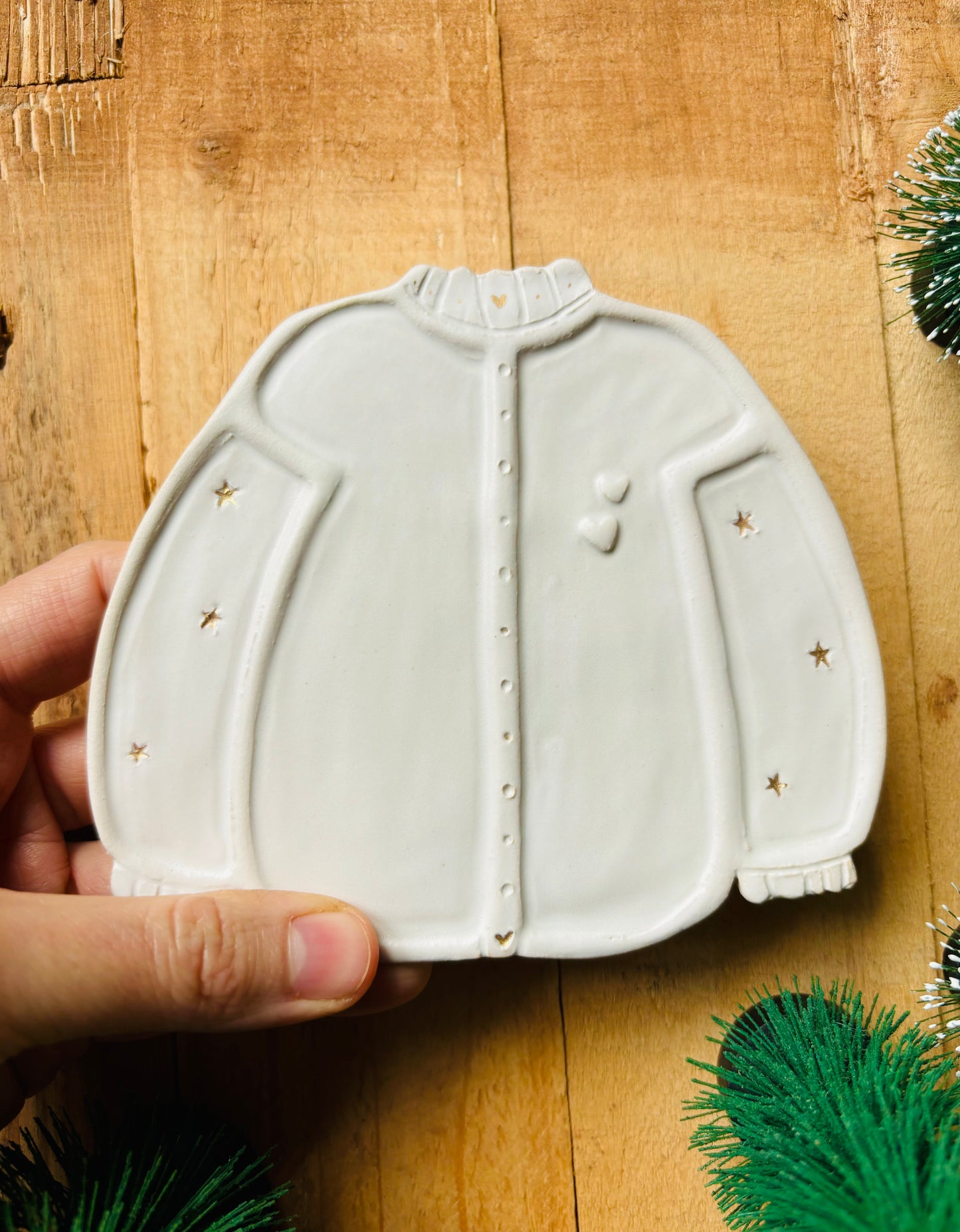 Gilet palette aquarelle blanche et or