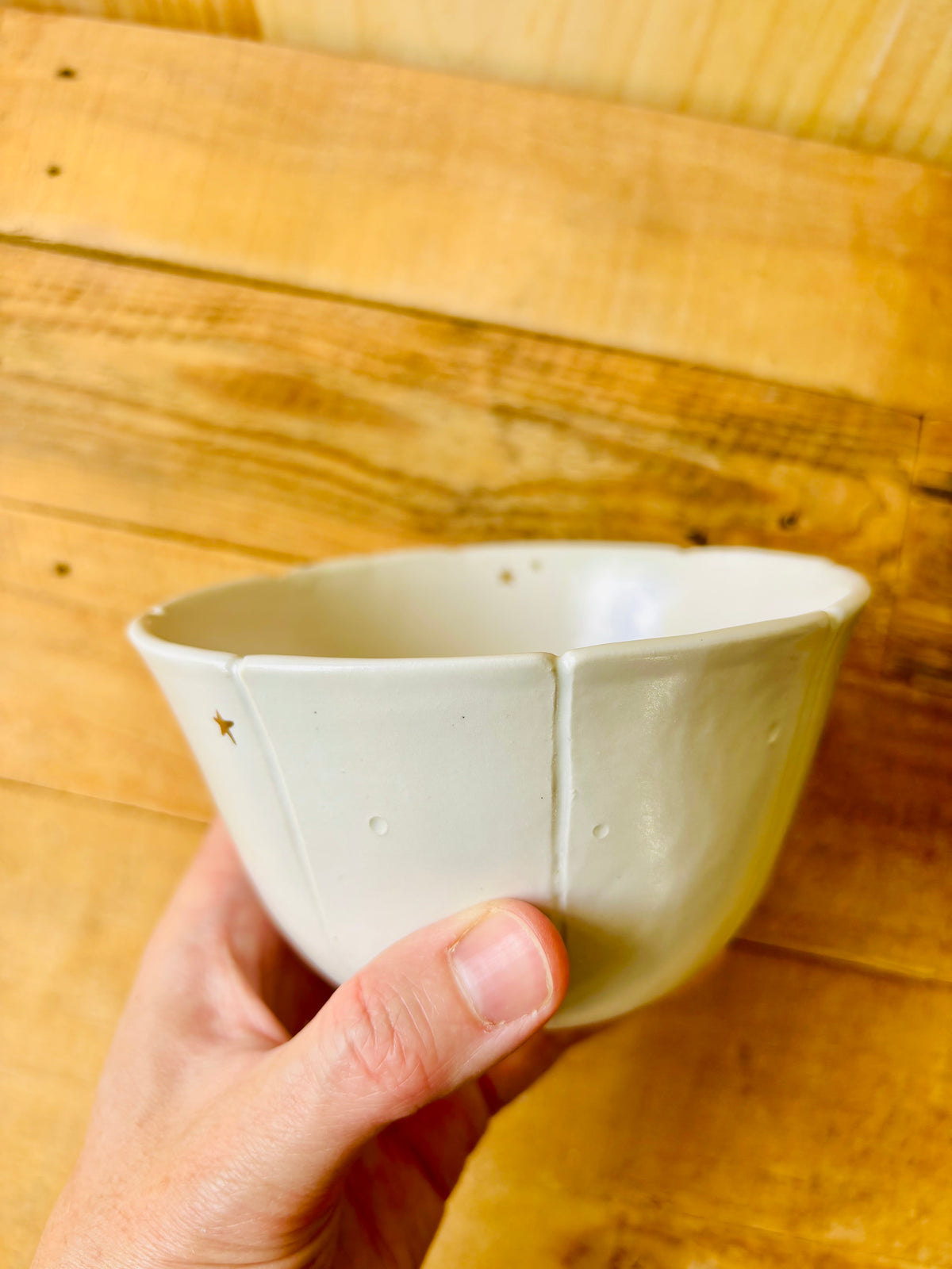 Bol citrouille blanc et or - 2 imparfait