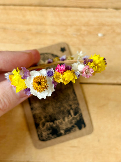 Grande couronne de fleurs séchées - 8