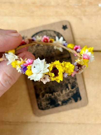 Grande couronne de fleurs séchées - 7