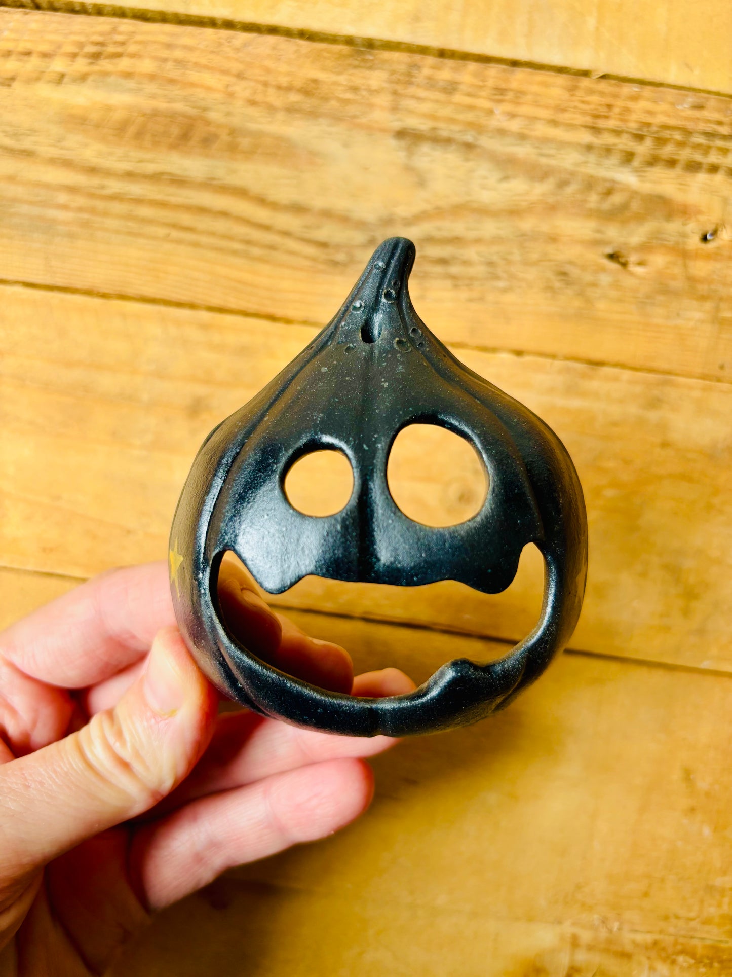 Citrouille murale noire et doré 1