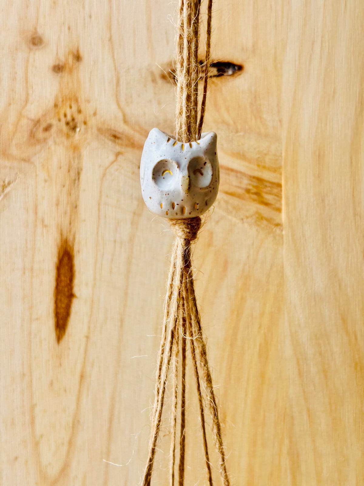 PATRICK  - suspension photophore blanc moucheté et or - 3