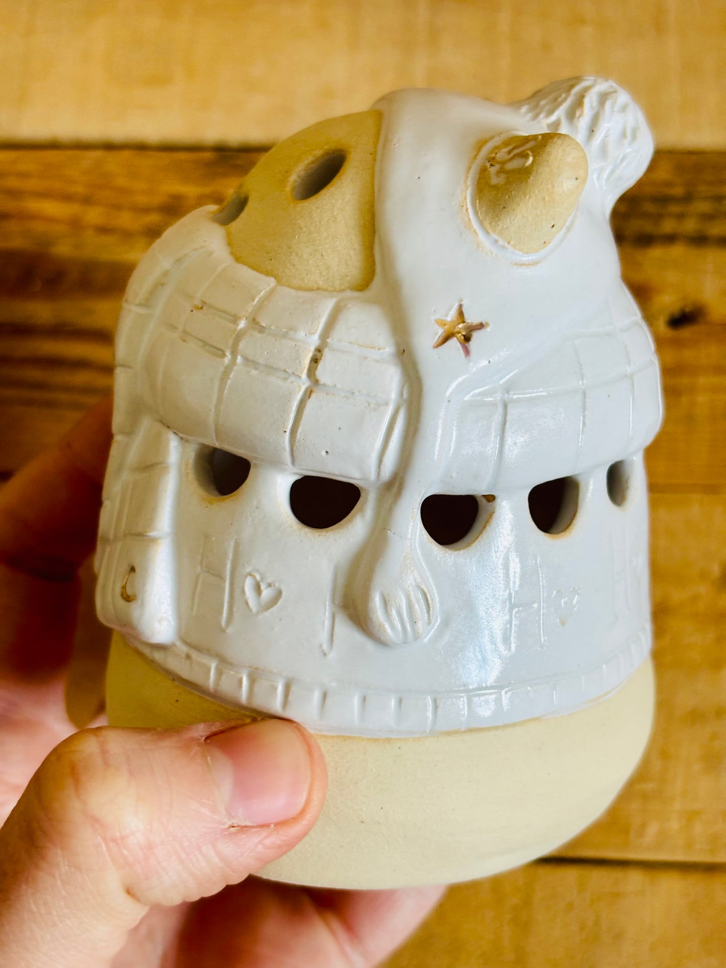 Précommande - Ours polaire - photophore blanc et or 23