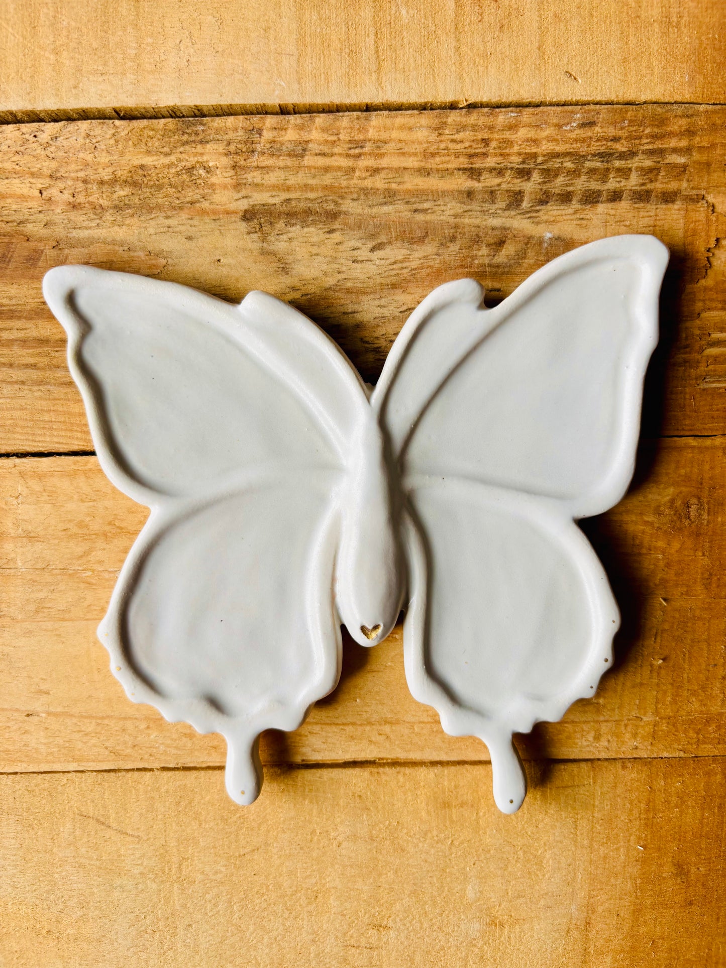 Papillon palette aquarelle blanche et or - 2