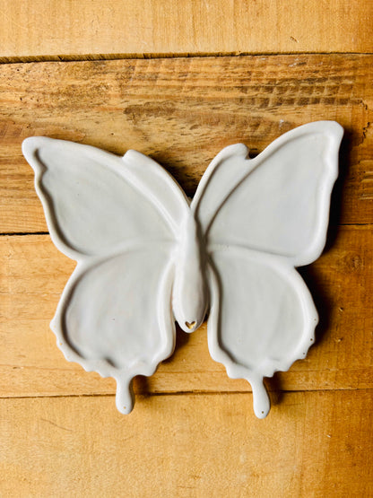 Papillon palette aquarelle blanche et or - 2