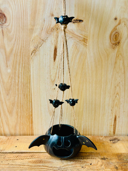 BARTOK  - suspension photophore noir et doré - 2