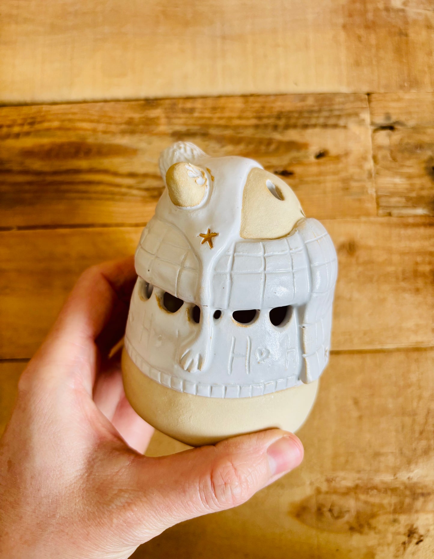 Précommande - Ours polaire - photophore blanc et or 23