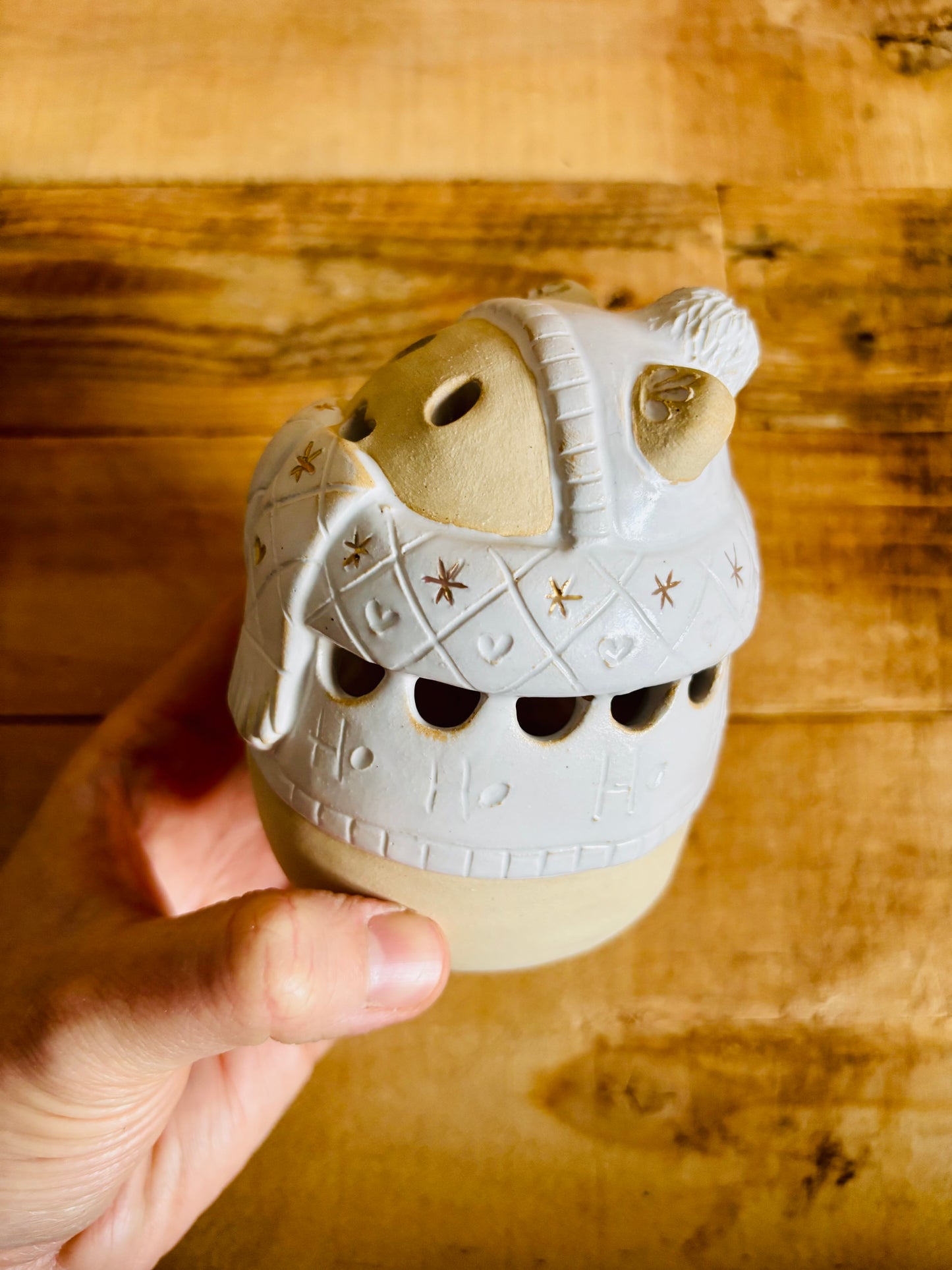 Ours polaire - photophore blanc et or 29