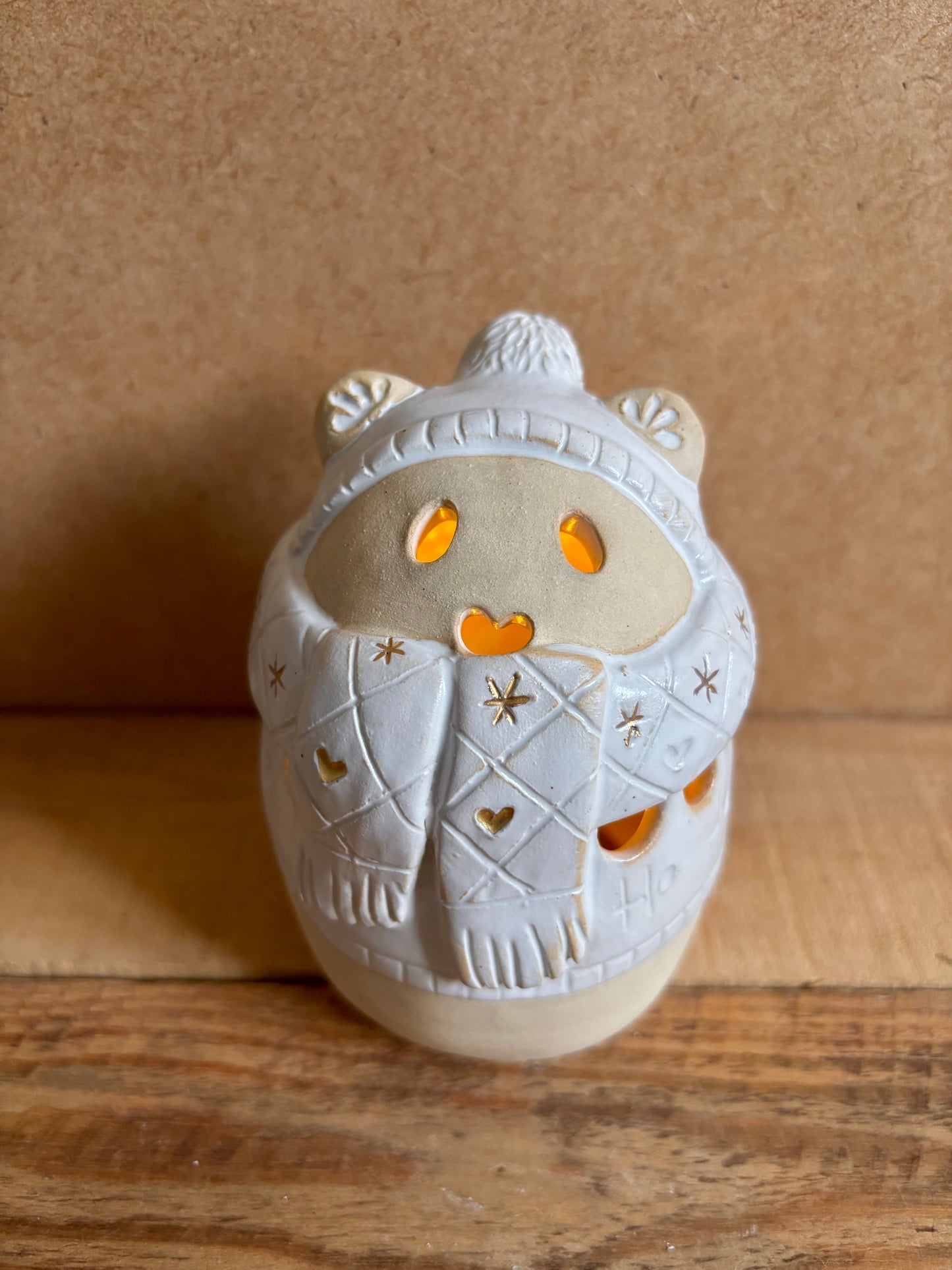 Ours polaire - photophore blanc et or 29