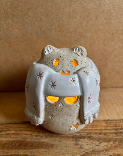 Ours polaire - photophore blanc et or 14