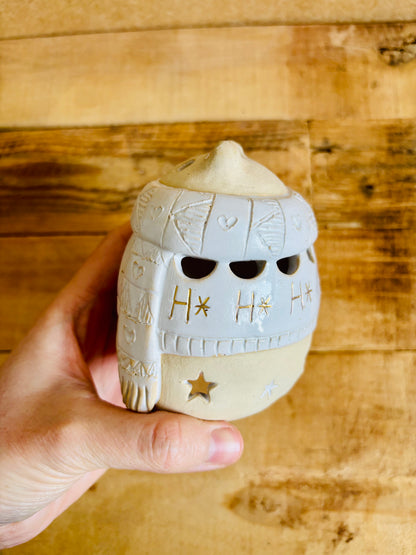 Ours polaire - photophore blanc et or 15