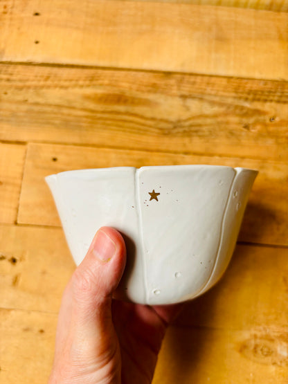 Bol citrouille blanc et or - 1