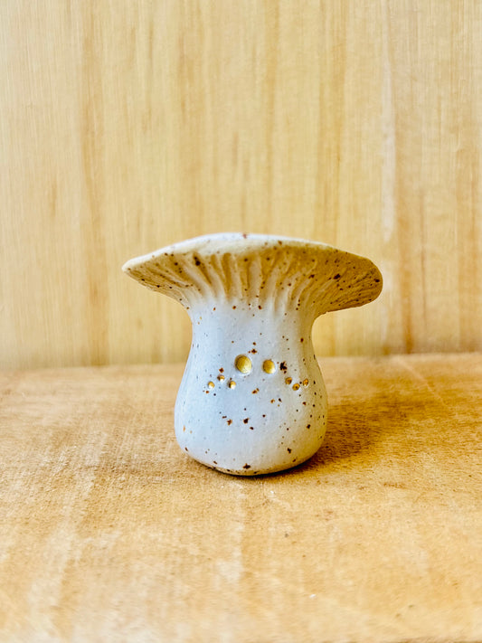 LEON - champignon miniature blanc pyrité et or - 6
