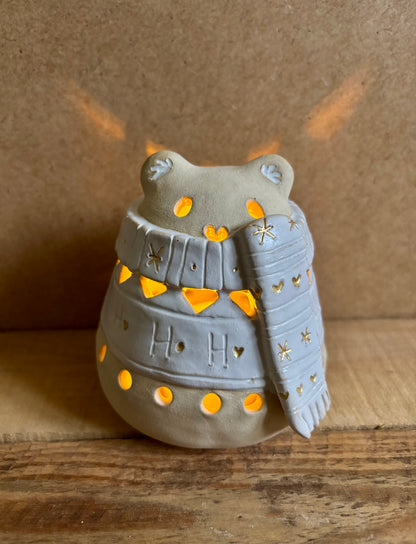 Ours polaire - photophore blanc et or 3