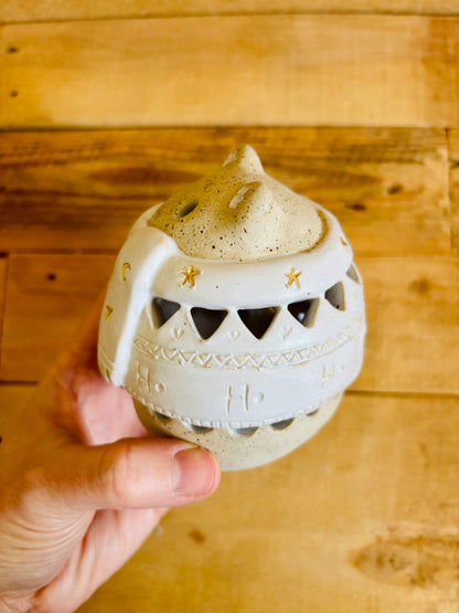 Ours polaire - photophore blanc et or 6