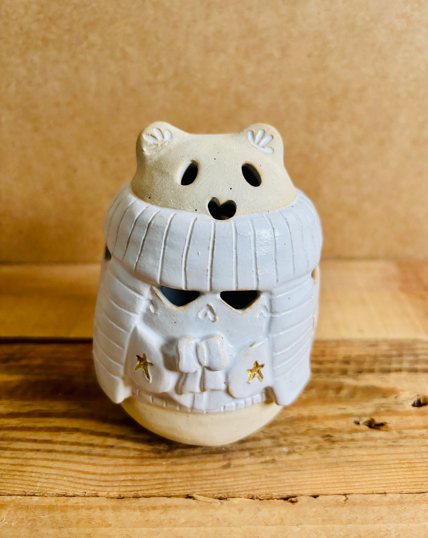 Ours polaire - photophore blanc et or 28