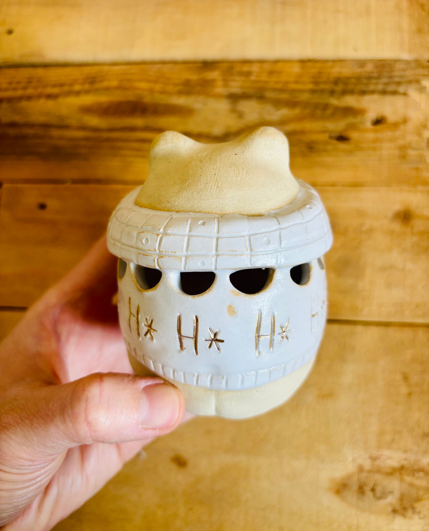 Ours polaire - photophore blanc et or 7