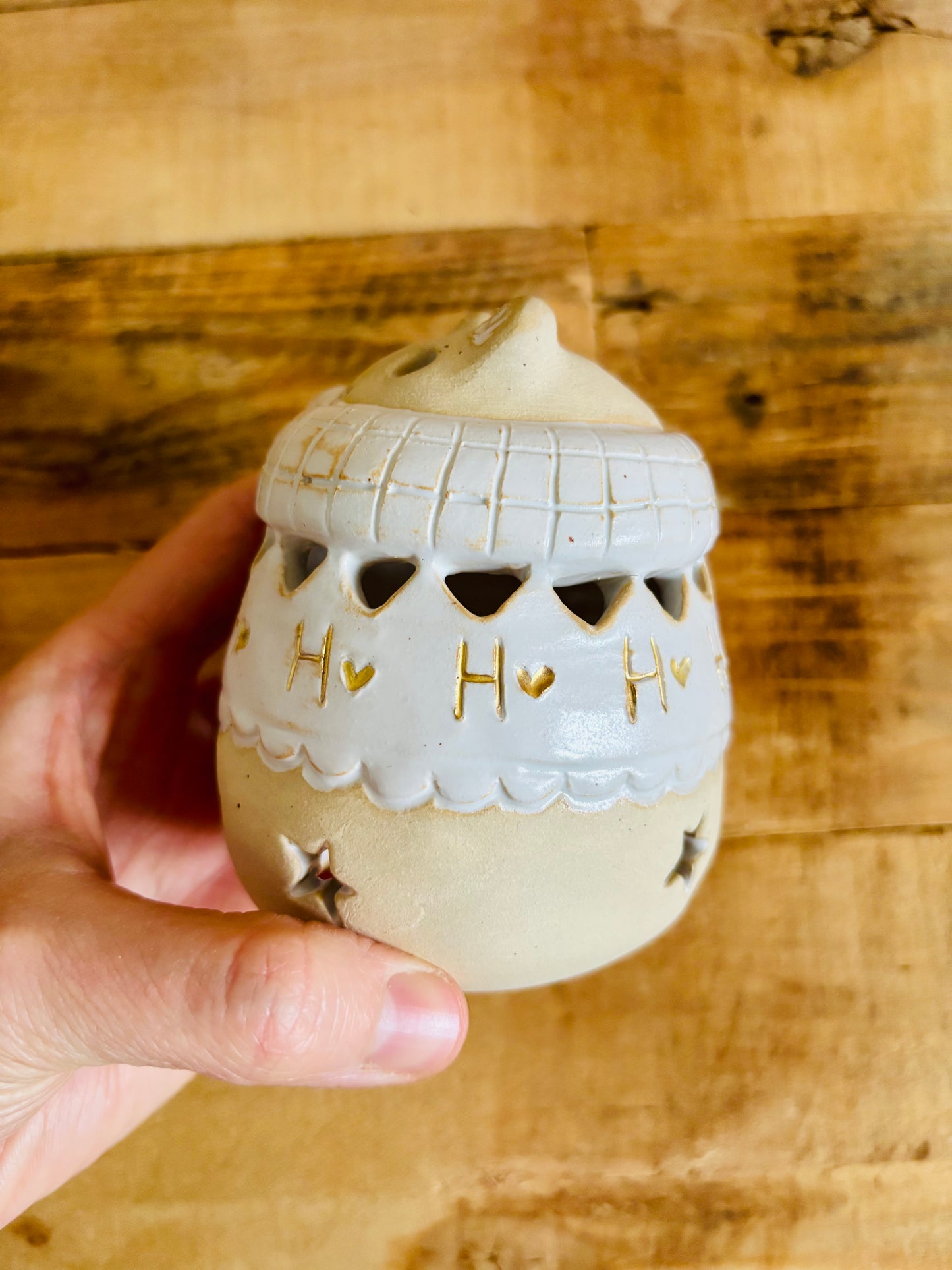 Ours polaire - photophore blanc et or 17