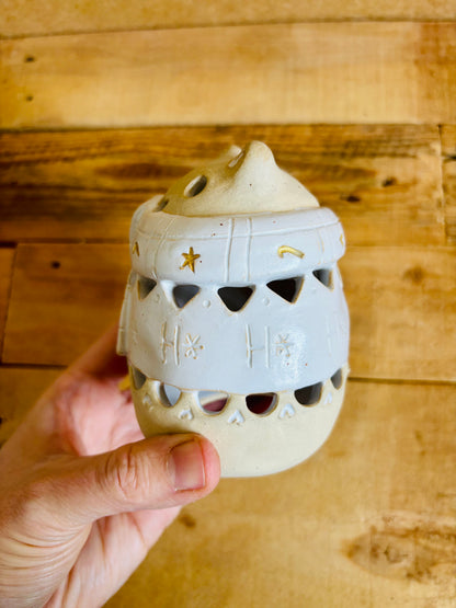 Ours polaire - photophore blanc et or 9