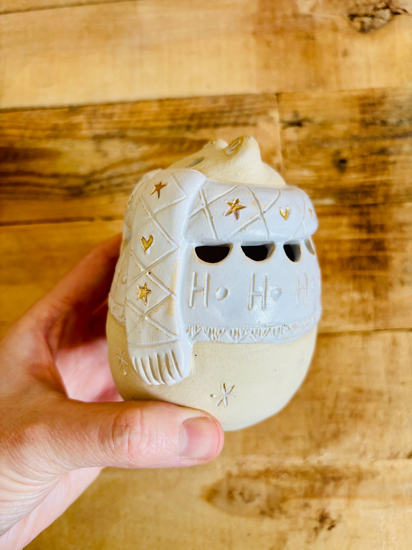 Ours polaire - photophore blanc et or 12