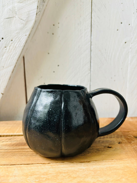 Tasse citrouille - noir et doré 3