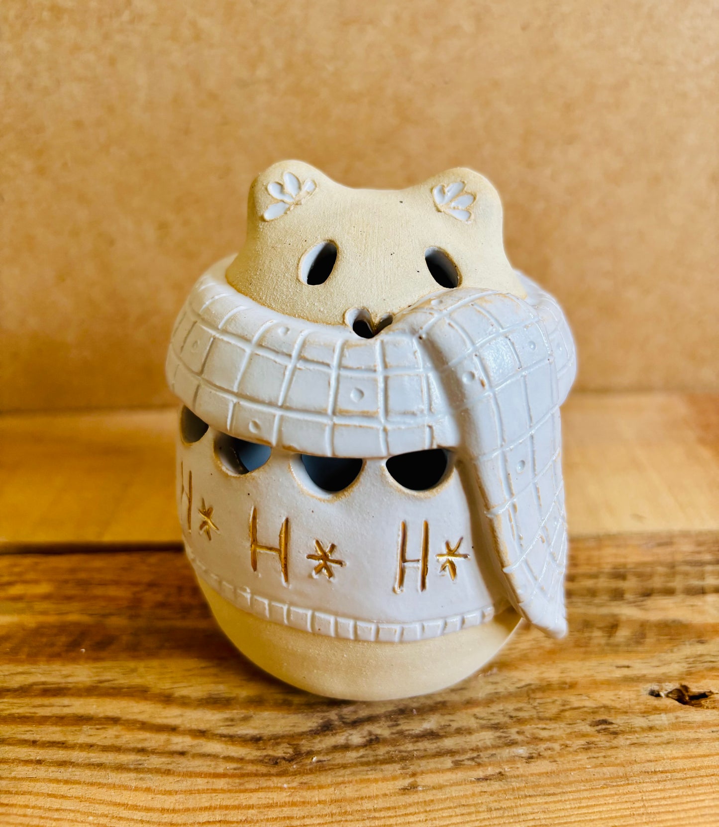 Ours polaire - photophore blanc et or 7