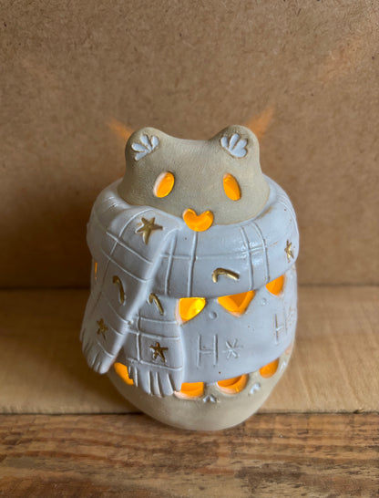 Ours polaire - photophore blanc et or 9