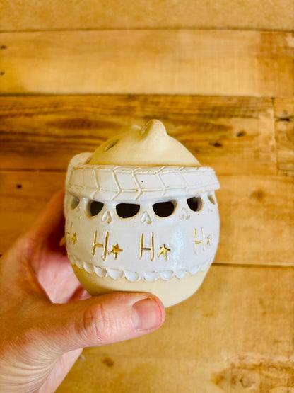 Ours polaire - photophore blanc et or 5