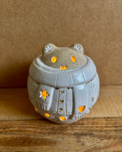 Ours polaire - photophore blanc et or 4