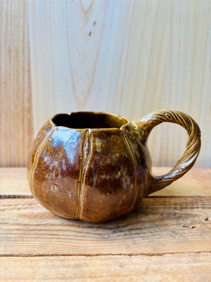 Grande tasse citrouille marron et vert - 4