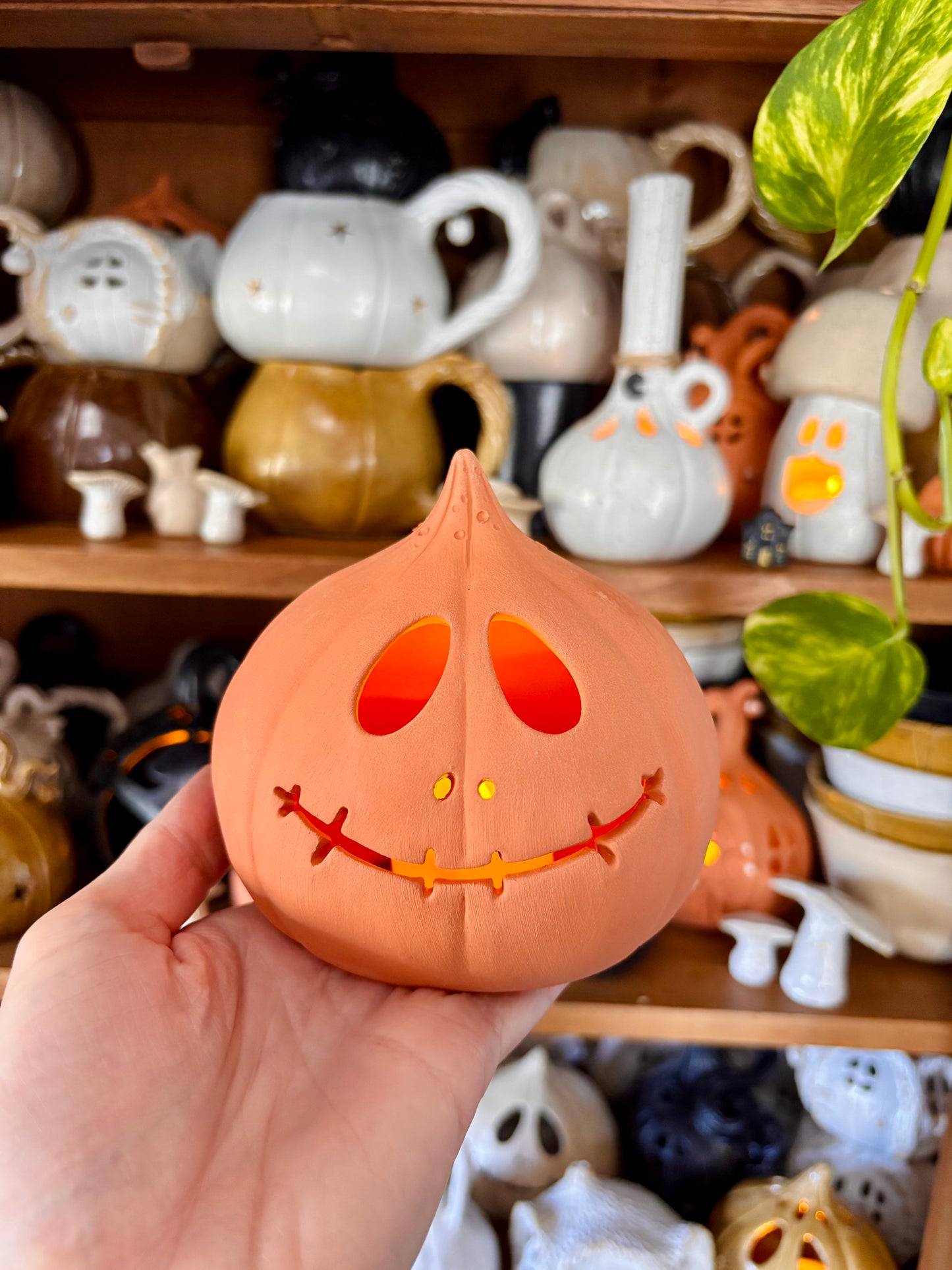 PATRICK - photophore orange imparfait 1