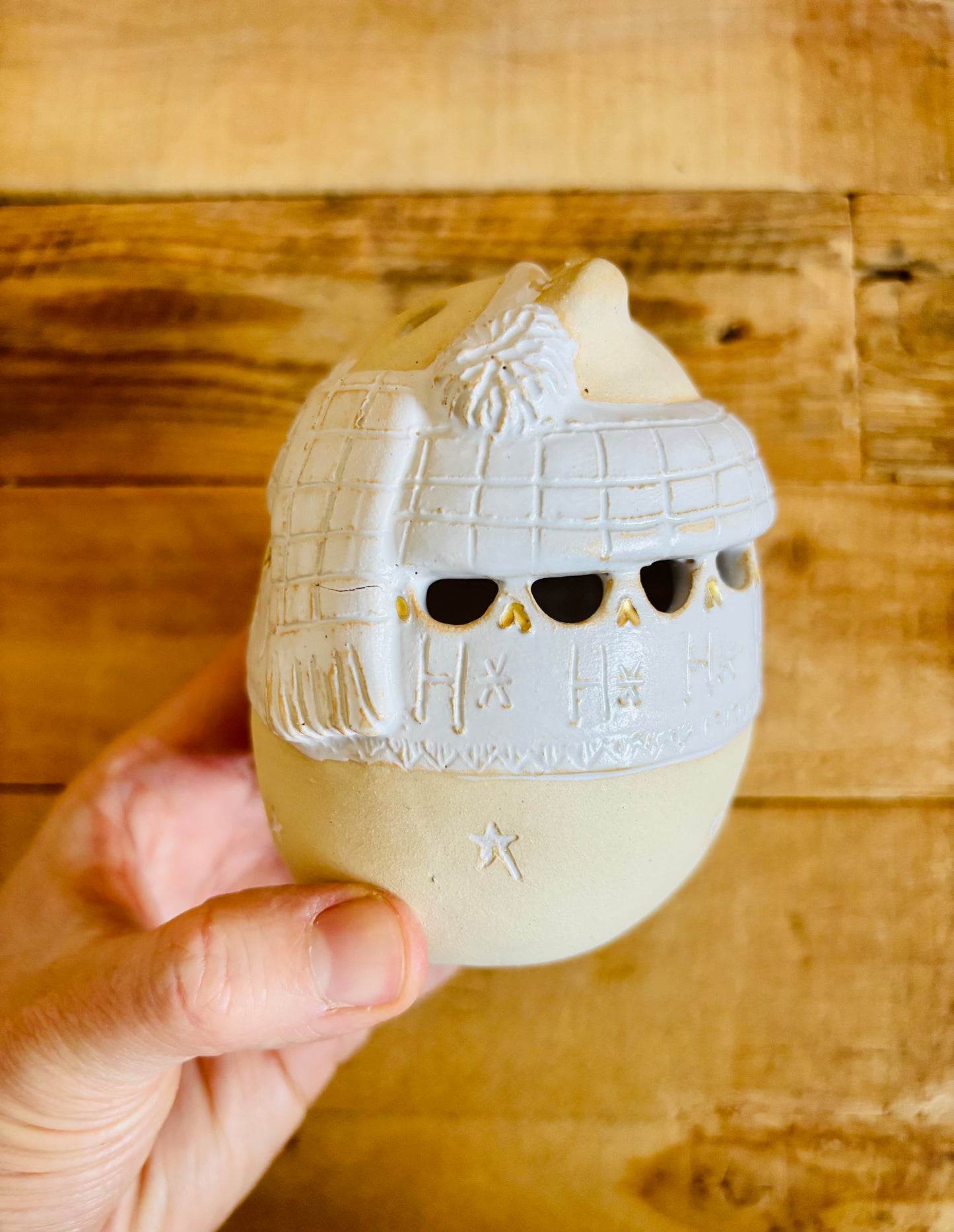 Ours polaire - photophore blanc et or 24