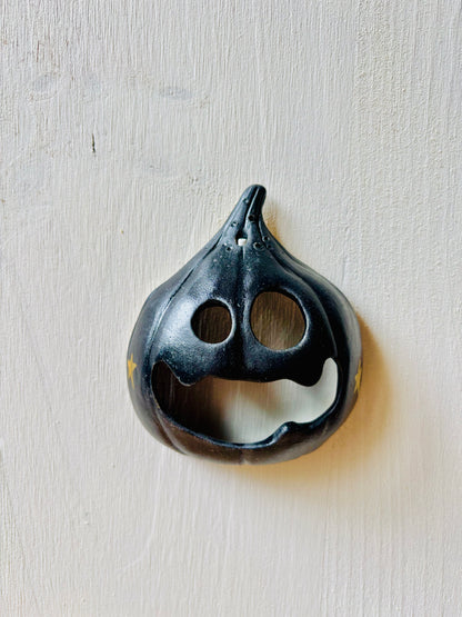 Citrouille murale noire et doré 1