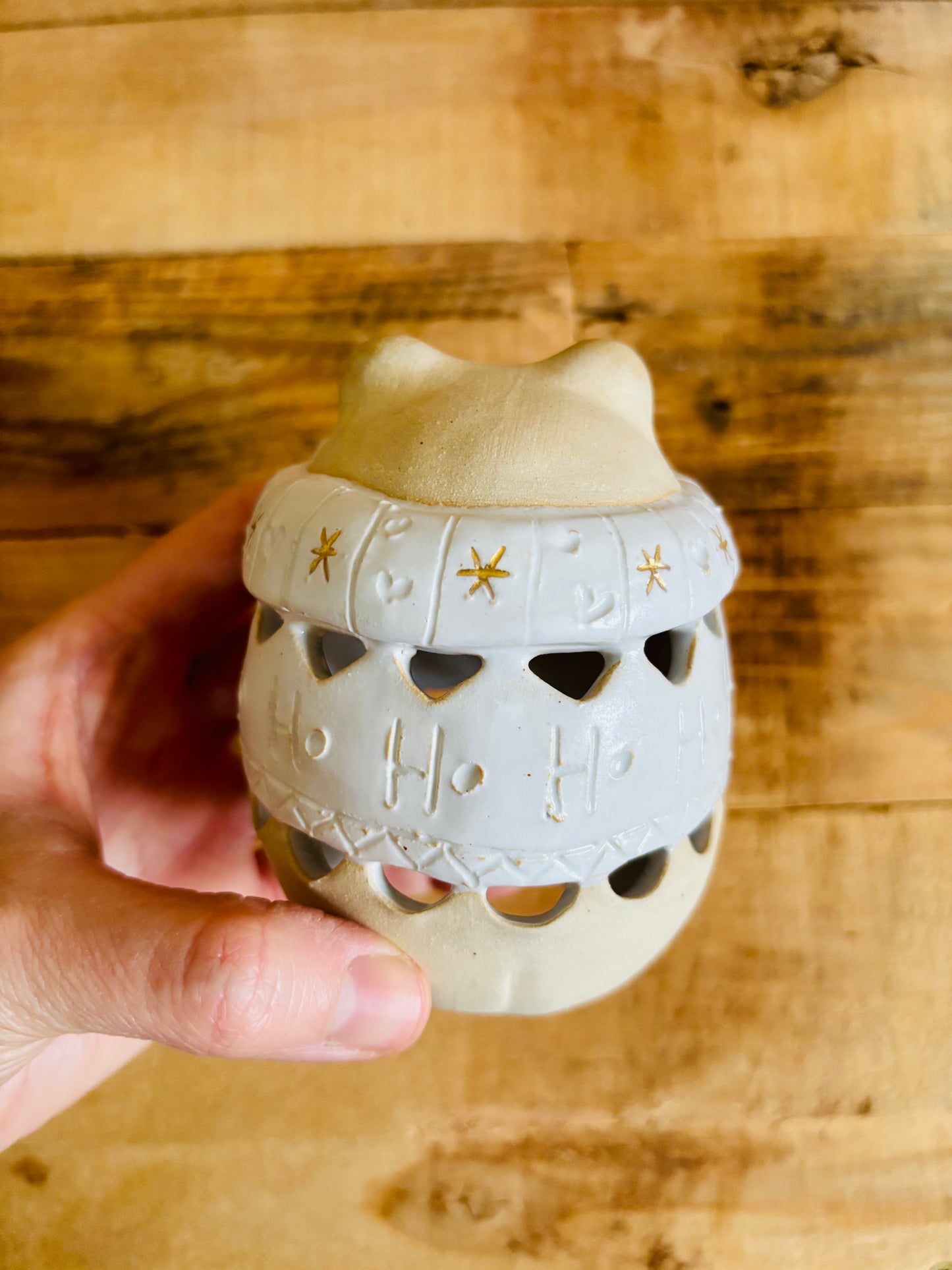 Ours polaire - photophore blanc et or 19