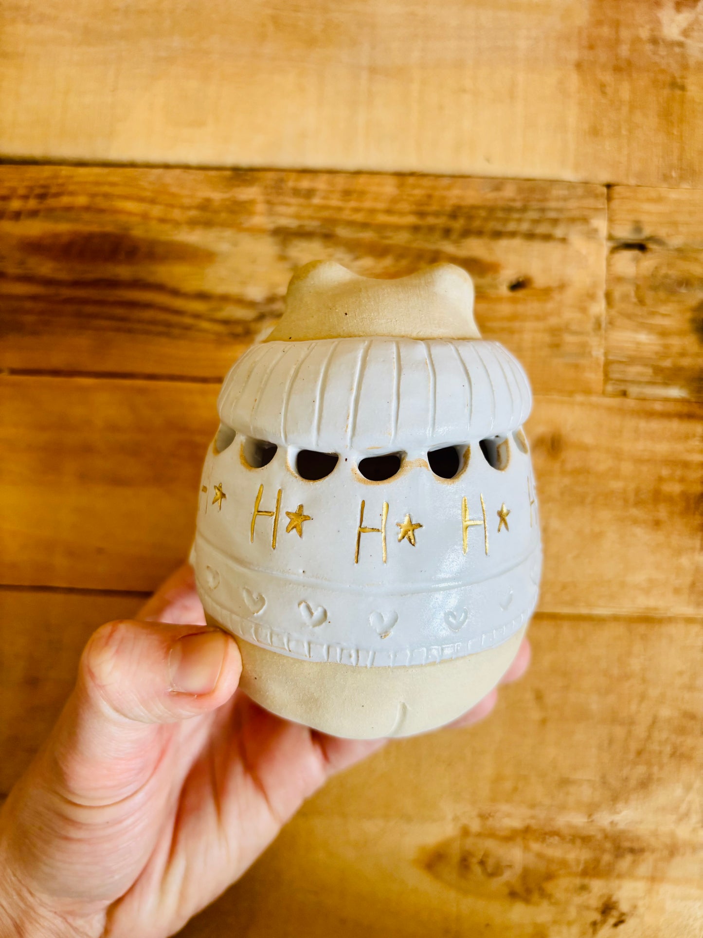 Ours polaire - photophore blanc et or 21