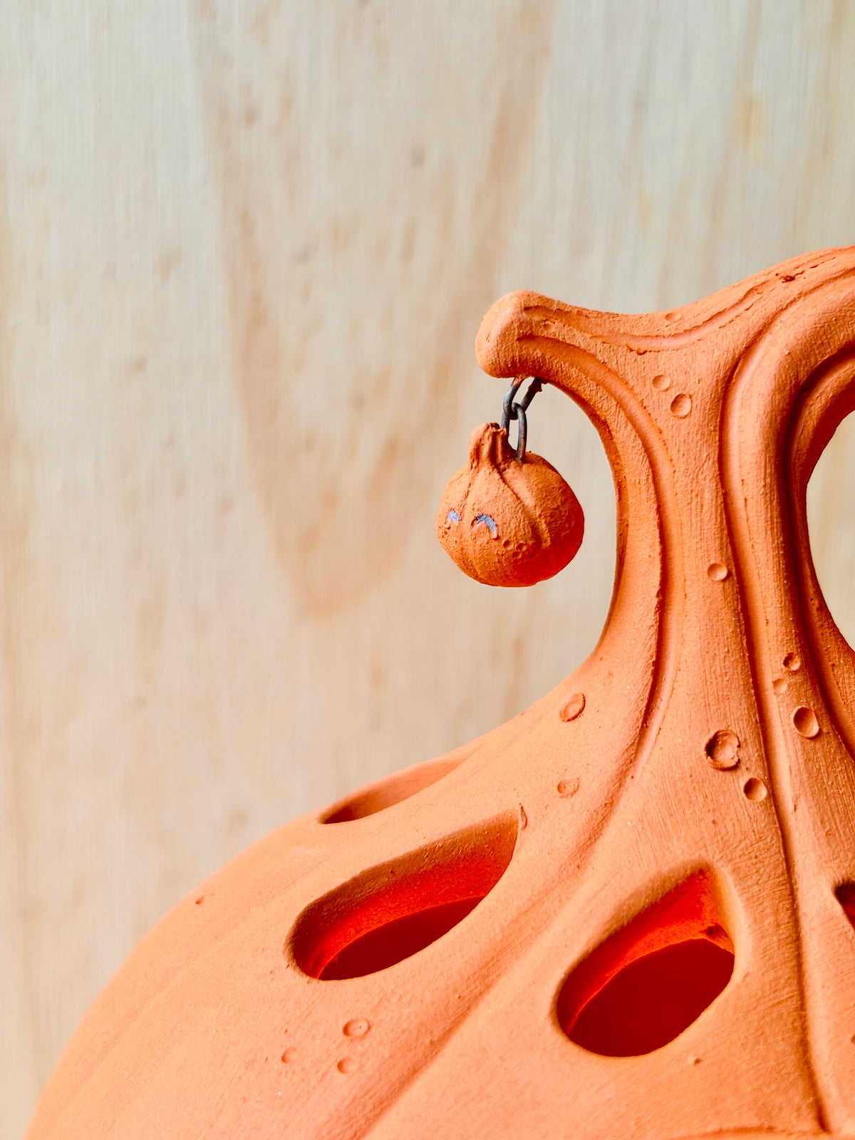 Maison citrouille - photophore orange 7