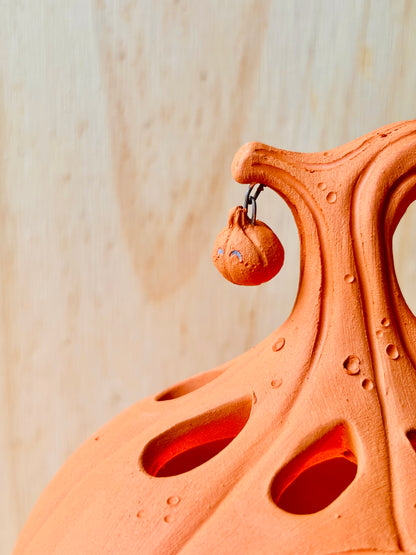 Maison citrouille - photophore orange 7