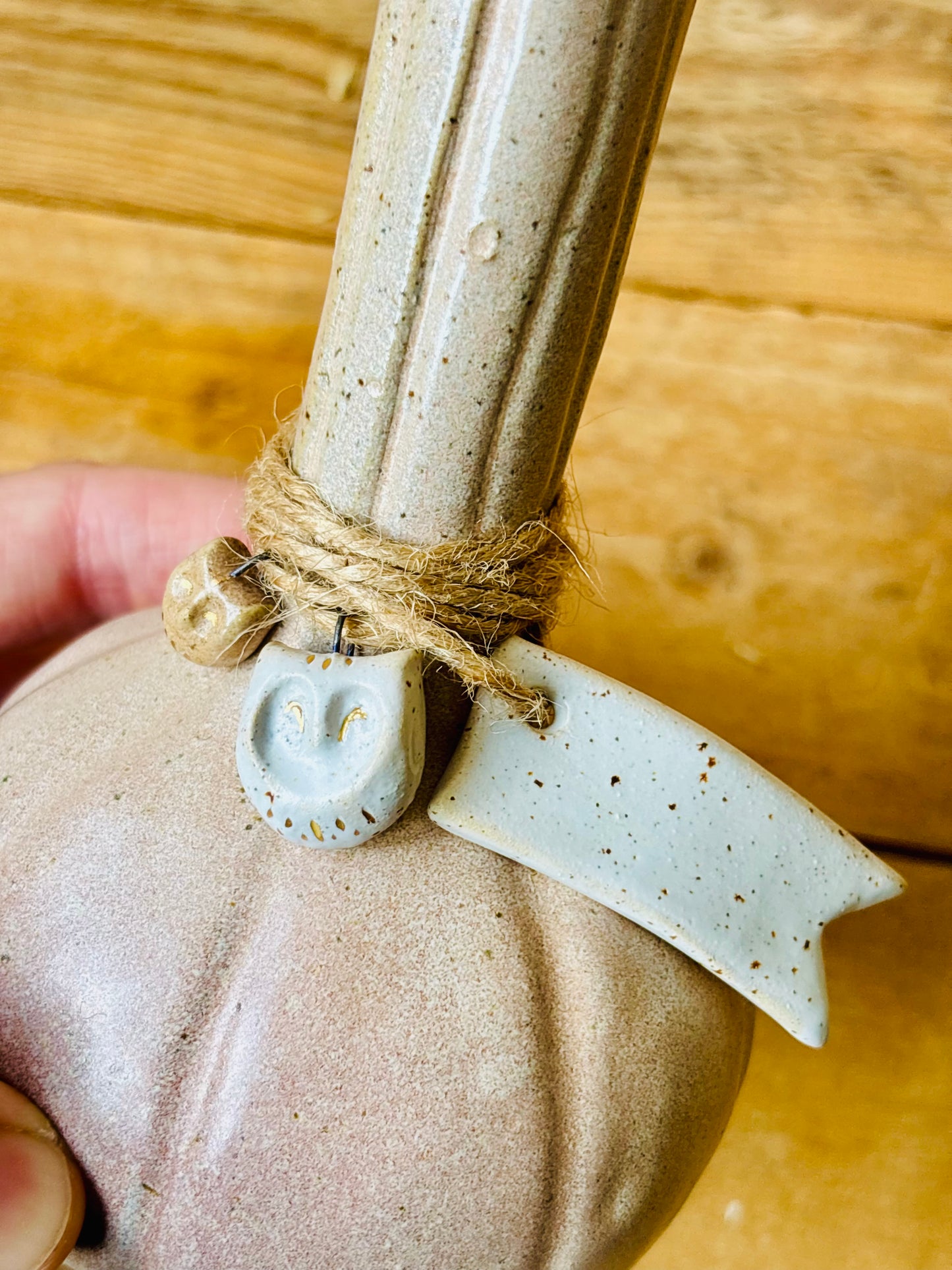 VASE - fiole beige moucheté - 2