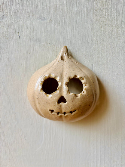 Citrouille murale beige moucheté et or - 3