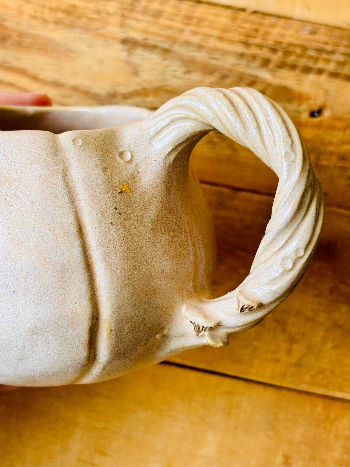Tasse citrouille beige moucheté et or - 4