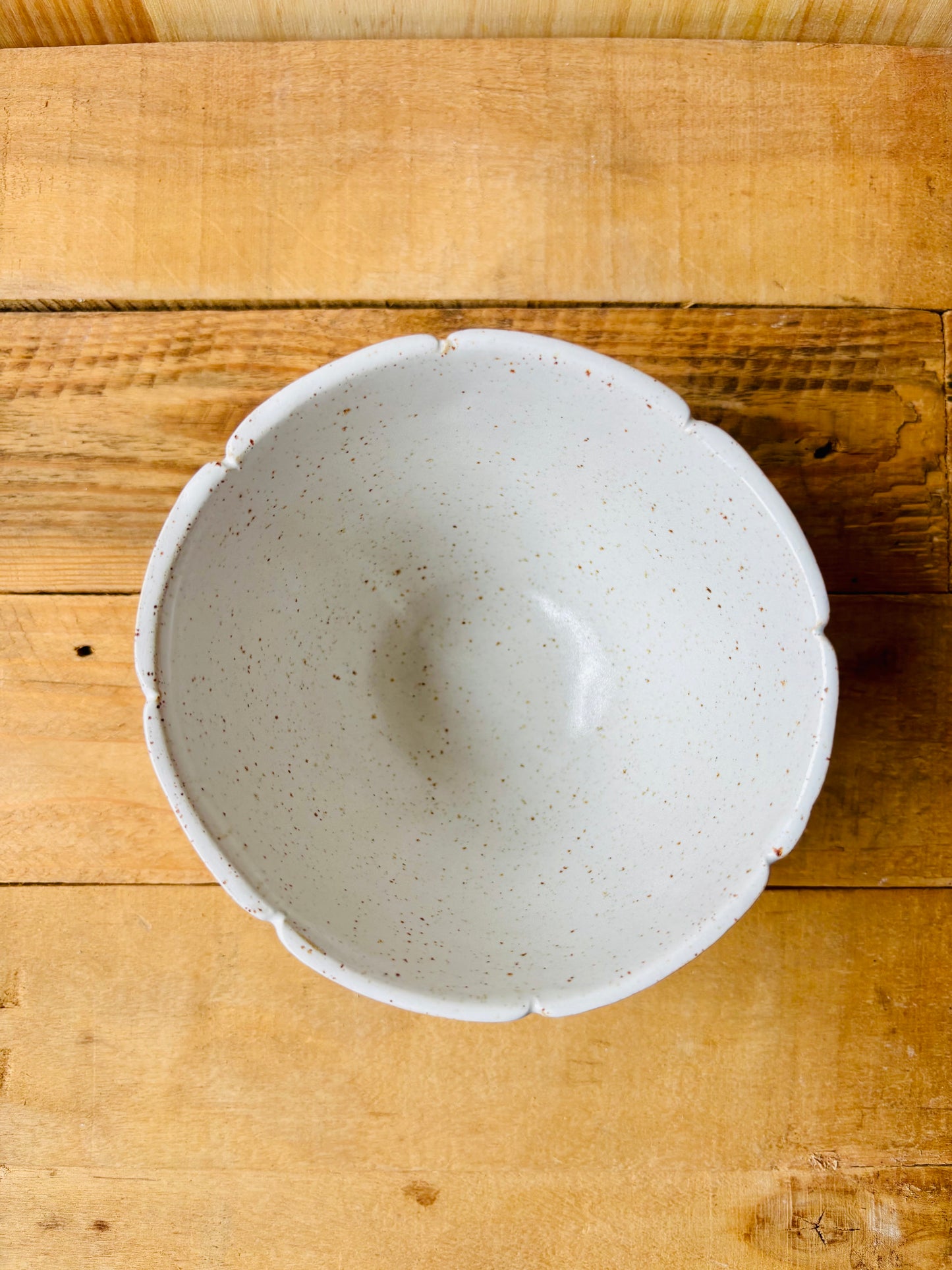 Bol citrouille blanc moucheté - 1