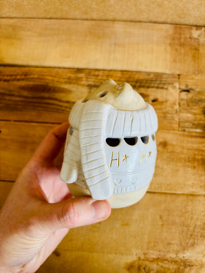 Ours polaire - photophore blanc et or 21