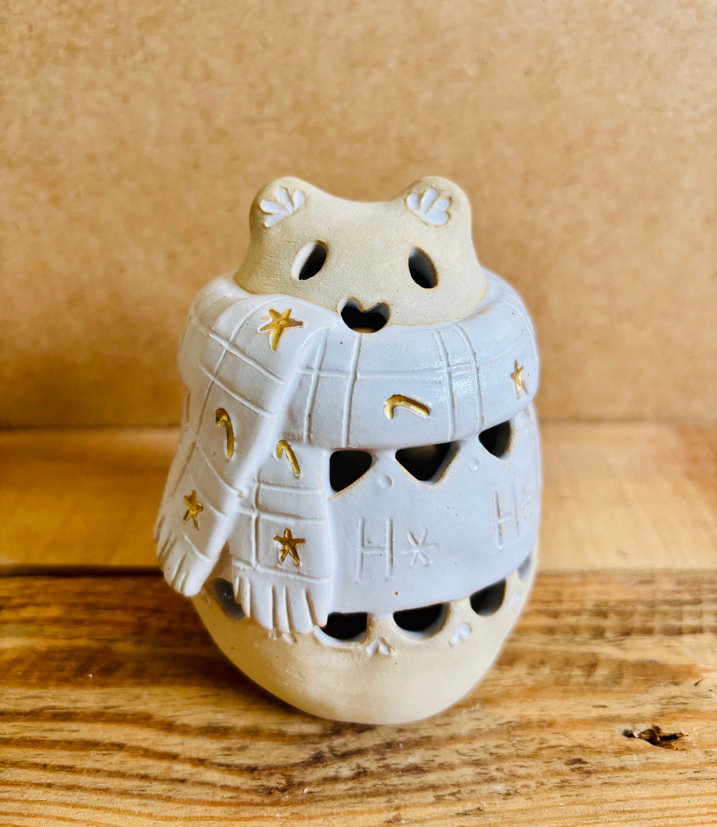 Ours polaire - photophore blanc et or 9